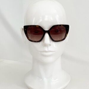Prada PR 24XS Sunglasses Oversize Cat Eye Havana Tortoise Frame